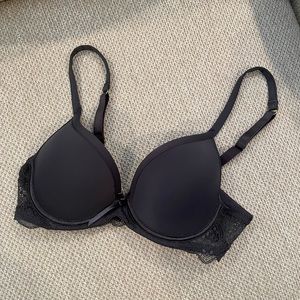 Gray push-up bra